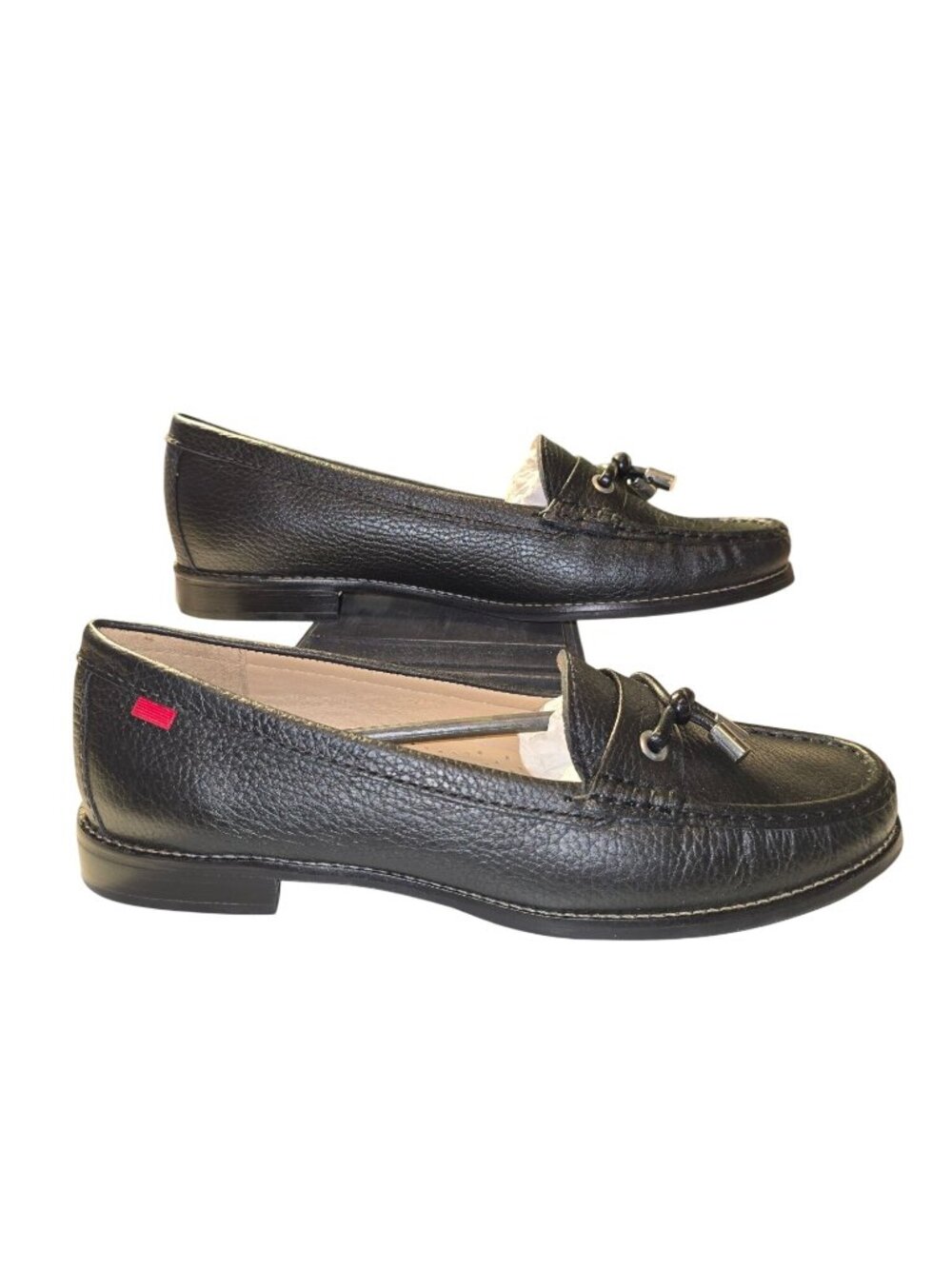 Marc Joseph New York Jackson St. Black Pebble Leather Loafers, Silver, NWOB - Picture 3 of 8